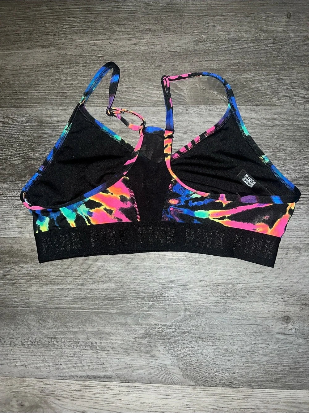 PINK Victoria's Secret Tie-Dye Rainbow Sports Bra SEND ME OFFERS